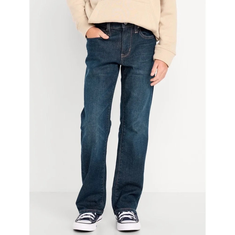 Old Navy Boy's Built-In Flex Boot-Cut Jeans - Dark Wash #543030 - Size 14